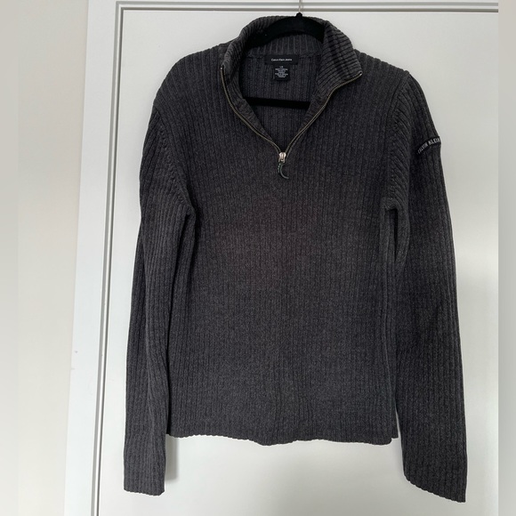 Calvin Klein ribbed 1/4 zip sweater - Picture 1 of 4